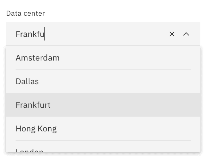 autocomplete-both concept on a Combobox component in Carbon Design System.