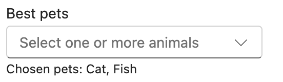 multiple concept on a Combobox component in UI Fabric.