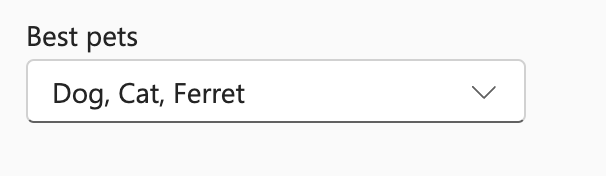 multiple concept on a Combobox component in UI Fabric.