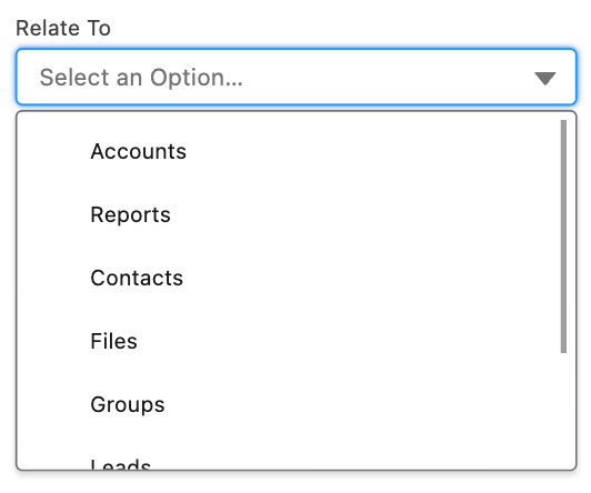 default concept on a Combobox component in Lightning Design System.
