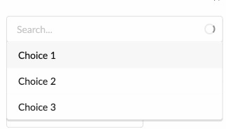 loading concept on a Combobox component in Semantic UI.