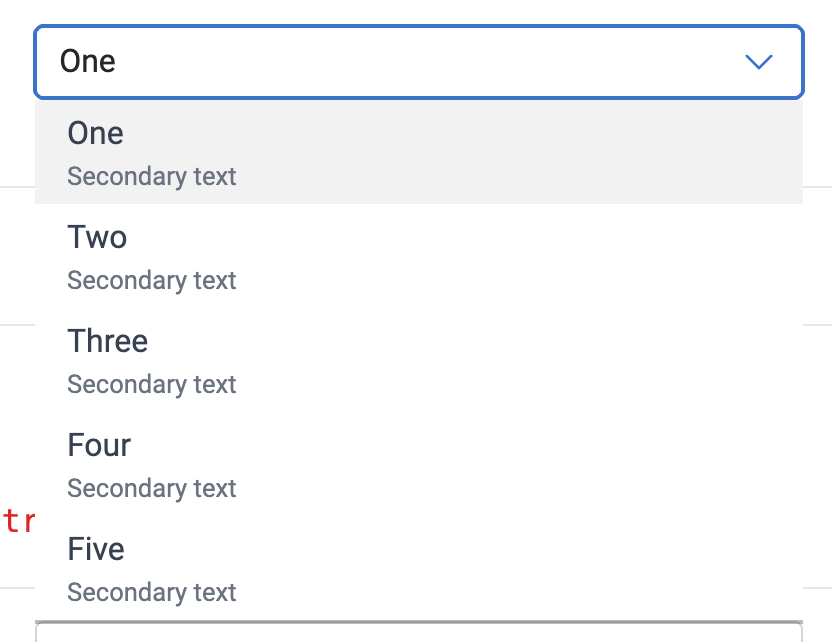custom-select-option concept on a Combobox component in Tailwind Elements.