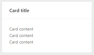 borderless concept on a Card component in Ant Design.