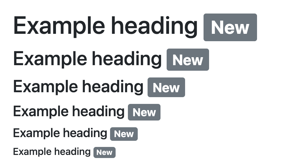 sizes concept on a Badge component in Bootstrap.