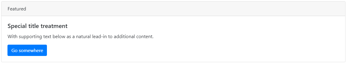header concept on a Card component in Bootstrap.