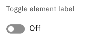 label concept on a Switch component in Carbon Design System.