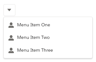 menu concept on a Popup component in Lightning Design System.
