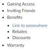 bulleted concept on a List component in Semantic UI.