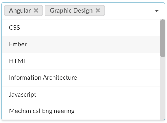 multiple concept on a Select component in Semantic UI.